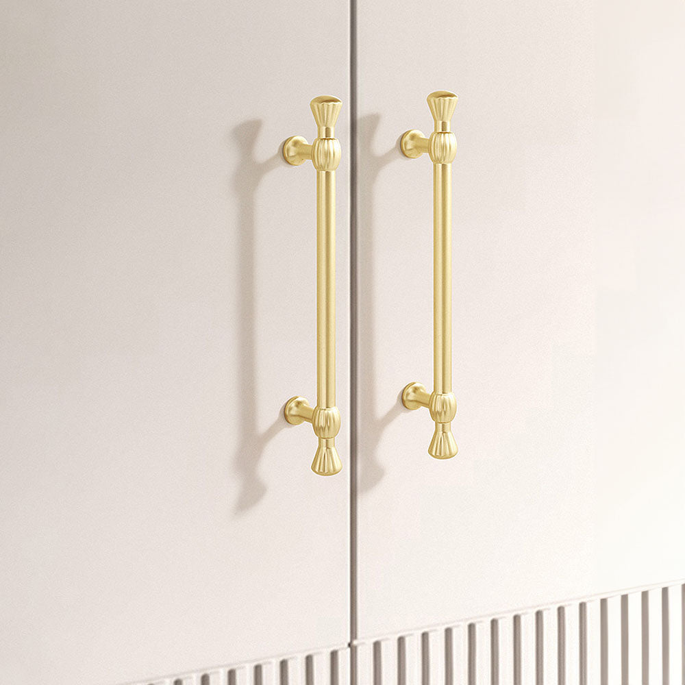 Nordic Long Zinc Alloy Gold Kitchen Cabinet Handles