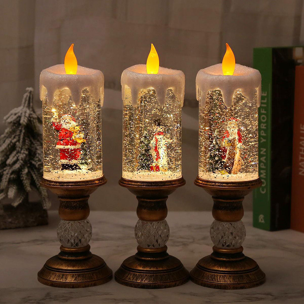 Warm Transparent Candles Plastic LED Christmas Lightings