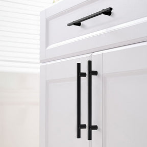 Modern Two-tone Black Gold Wardrobe Cabinet Door Handles