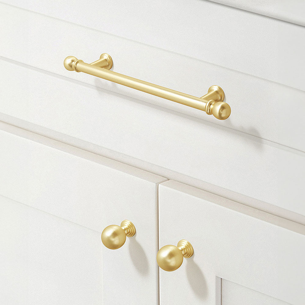 Modern Zinc Alloy Matte Gold Drawer Cabinet Handles