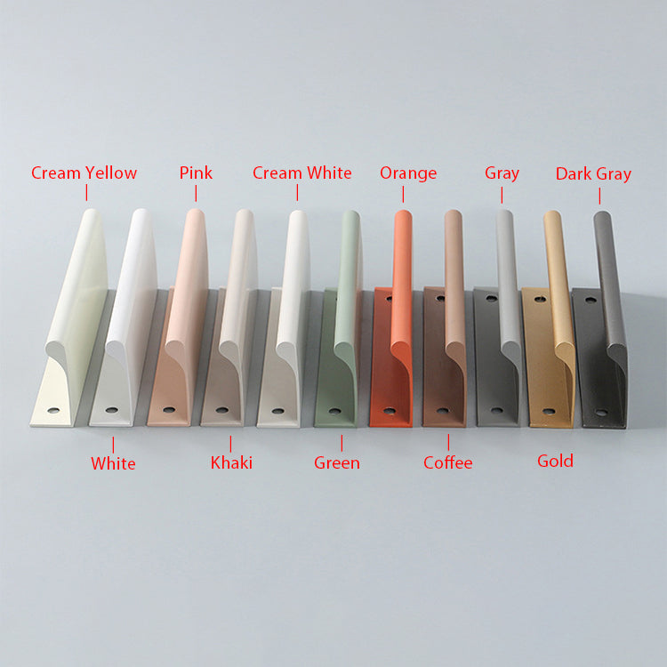 Modern Colorful Long Cabinet Edge Finger Pulls For Kitchen