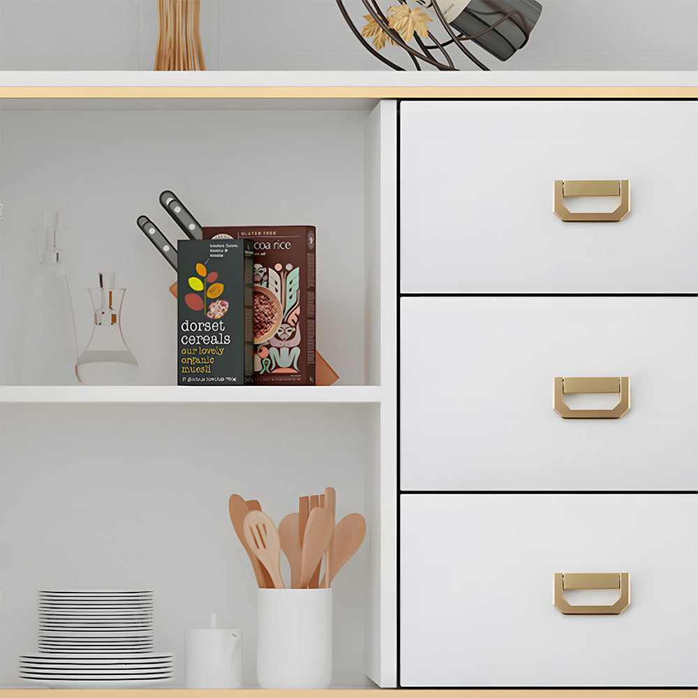 Modern Concealed Flush Pull Ring Drawer Handles