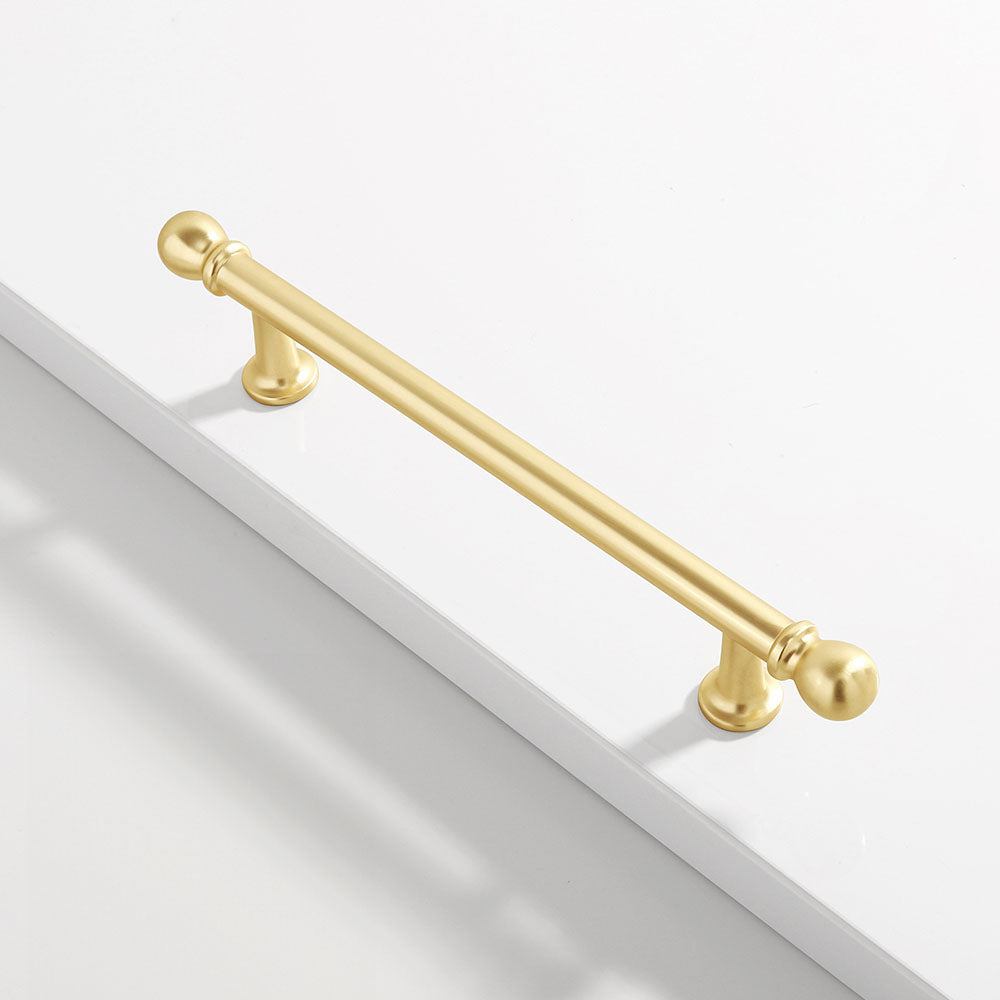 Modern Zinc Alloy Matte Gold Drawer Cabinet Handles