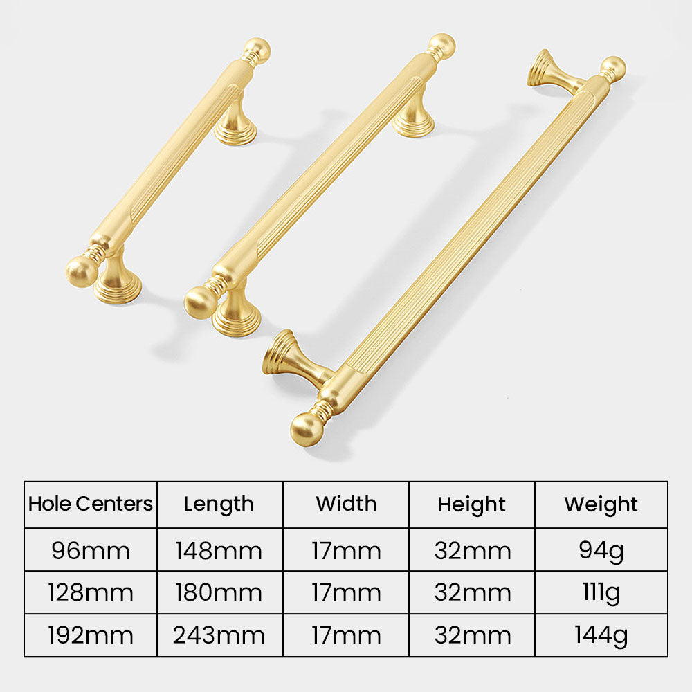 Zinc Alloy Antique Gold Kitchen Handles