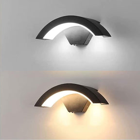 Nordic Arc Waterproof LED Outdoor Black Wall Lamp