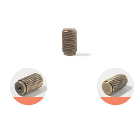 Vintage Solid Knurled Brass Kitchen Cabinet Handles
