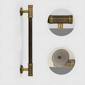 Vintage Antique Bronze Stripe Brass Cabinet Pulls