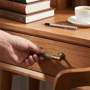 Vintage Antique Bronze Stripe Brass Cabinet Pulls