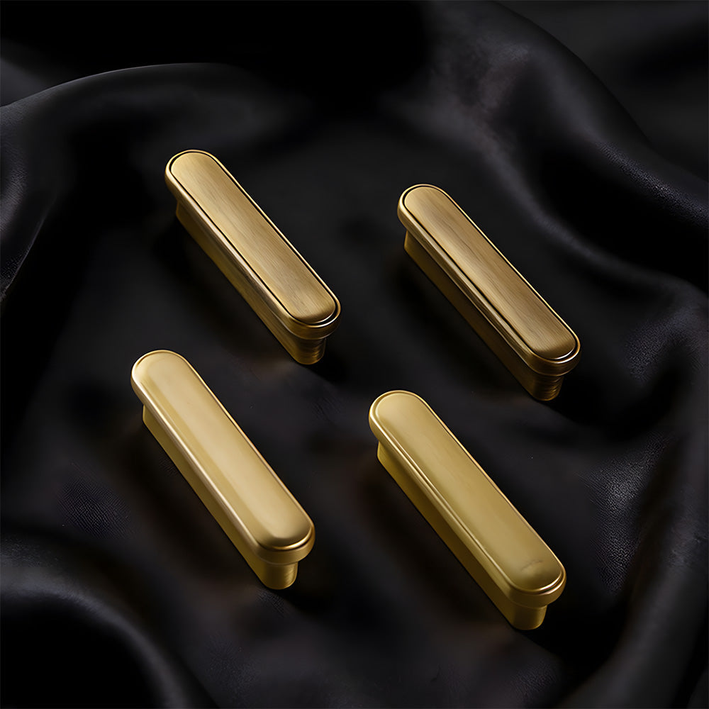 Vintage Brass Cabinet Edge Pulls For Kitchen