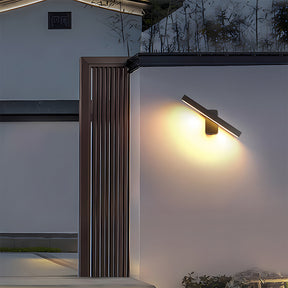 Vintage IP65 Adjustable LED Black Outdoor Wall Light