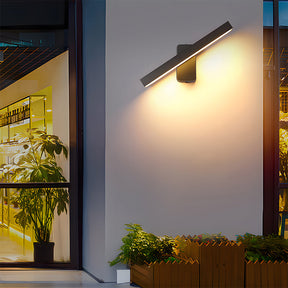 Vintage IP65 Adjustable LED Black Outdoor Wall Light
