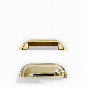 Retro Shell Solid Brass Wardrobe Cabinet Cup Pulls