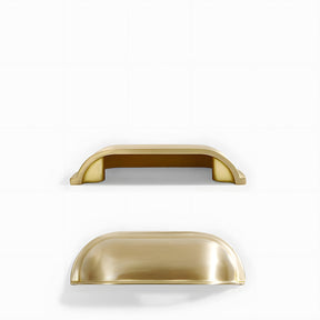 Retro Shell Solid Brass Wardrobe Cabinet Cup Pulls