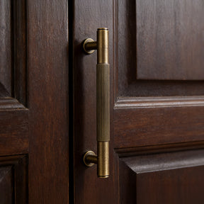 Retro Aged Bronze Lined Brass Cabinet Handles