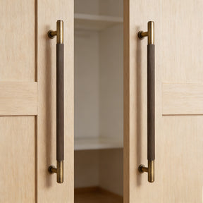 Retro Aged Bronze Lined Brass Cabinet Handles