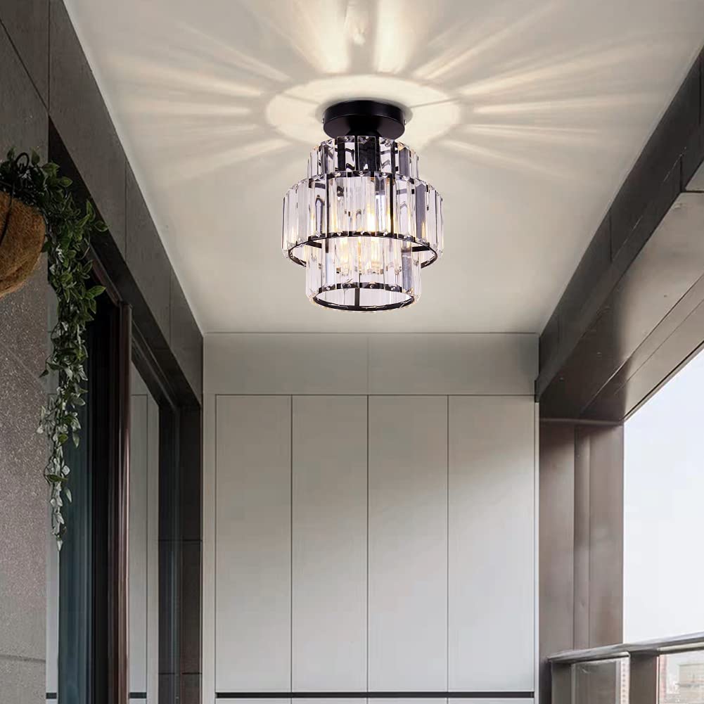 Luxury Glass Flush Mount Hallway Ceiling Lighting