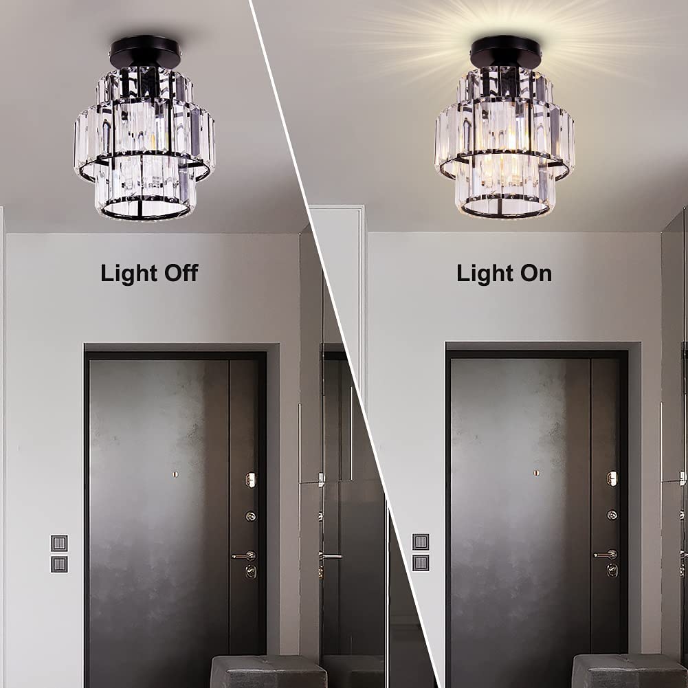 Luxury Glass Flush Mount Hallway Ceiling Lighting