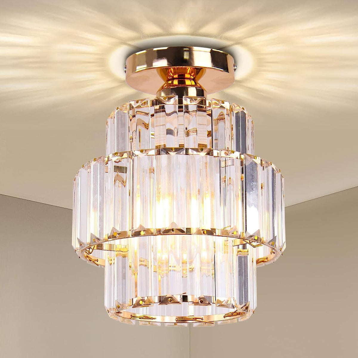 Luxury Glass Flush Mount Hallway Ceiling Lighting