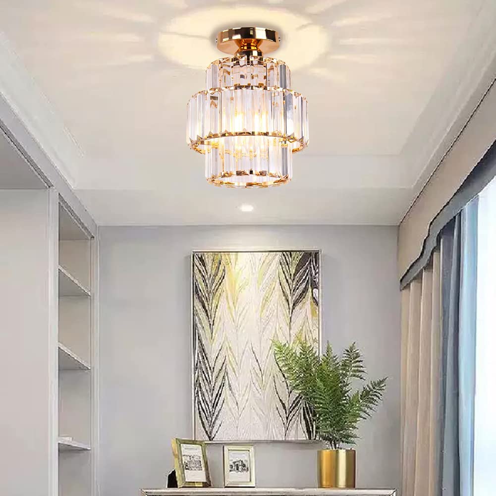 Luxury Glass Flush Mount Hallway Ceiling Lighting