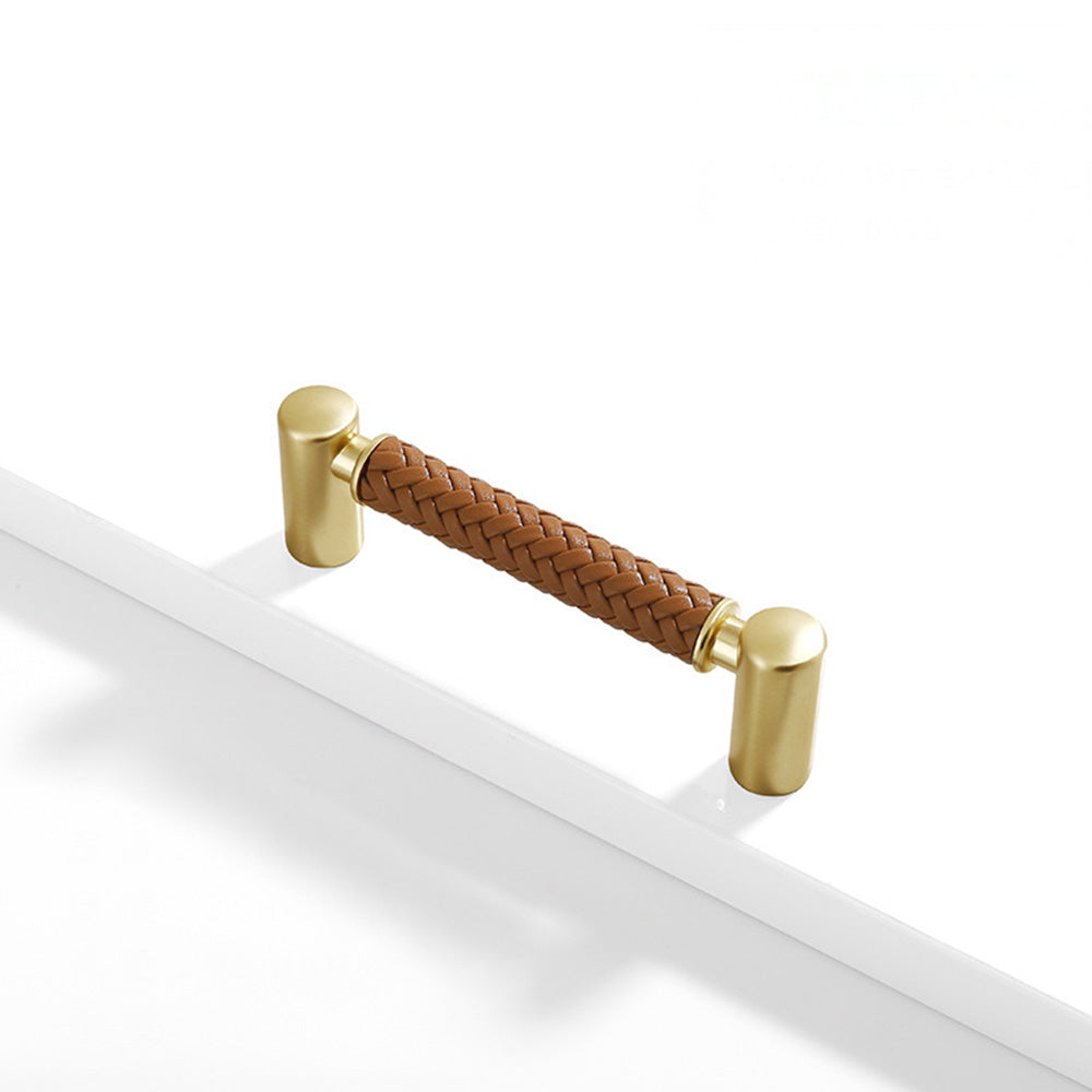 Woven Leather Cupboard Handles & Drawer Pulls