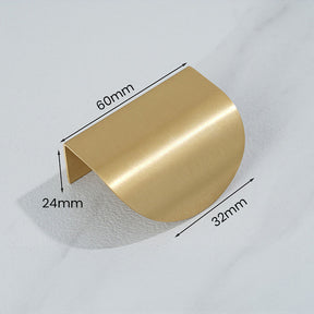 Modern Solid Gold Brass Finger Cabinet Pulls