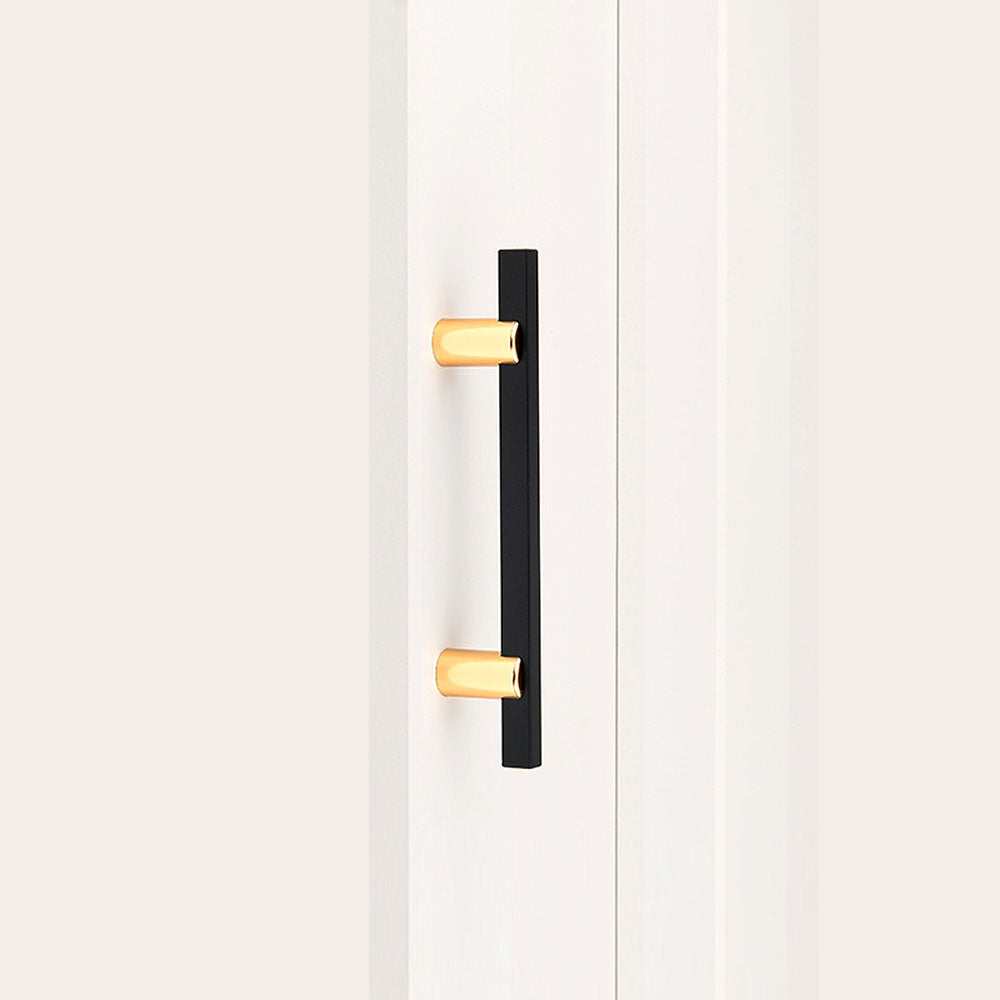 Modern Two-tone Black Gold Wardrobe Cabinet Door Handles