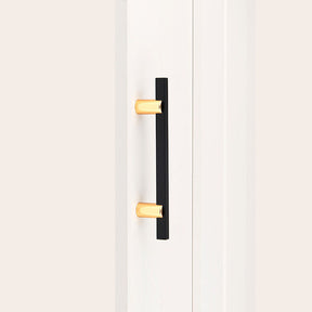 Modern Two-tone Black Gold Wardrobe Cabinet Door Handles