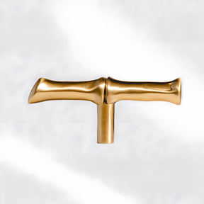 Bamboo Modern Brass Cabinet Handles