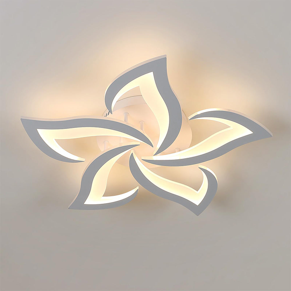 Contemporary Flower Shape Iron Living Room LED Ceiling Light