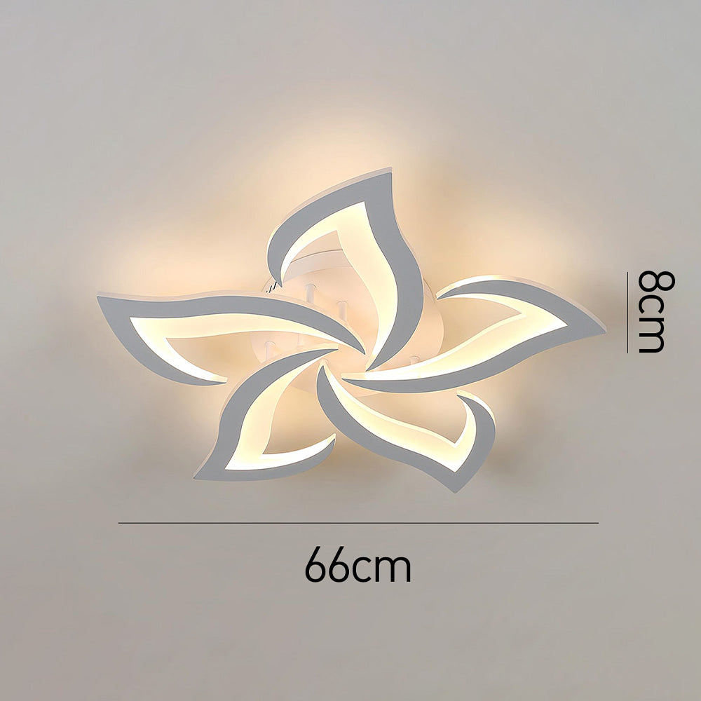 Contemporary Flower Shape Iron Living Room LED Ceiling Light