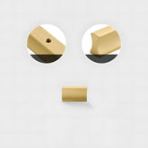 Simple I-Shaped Brass Kitchen Cabinet Pulls