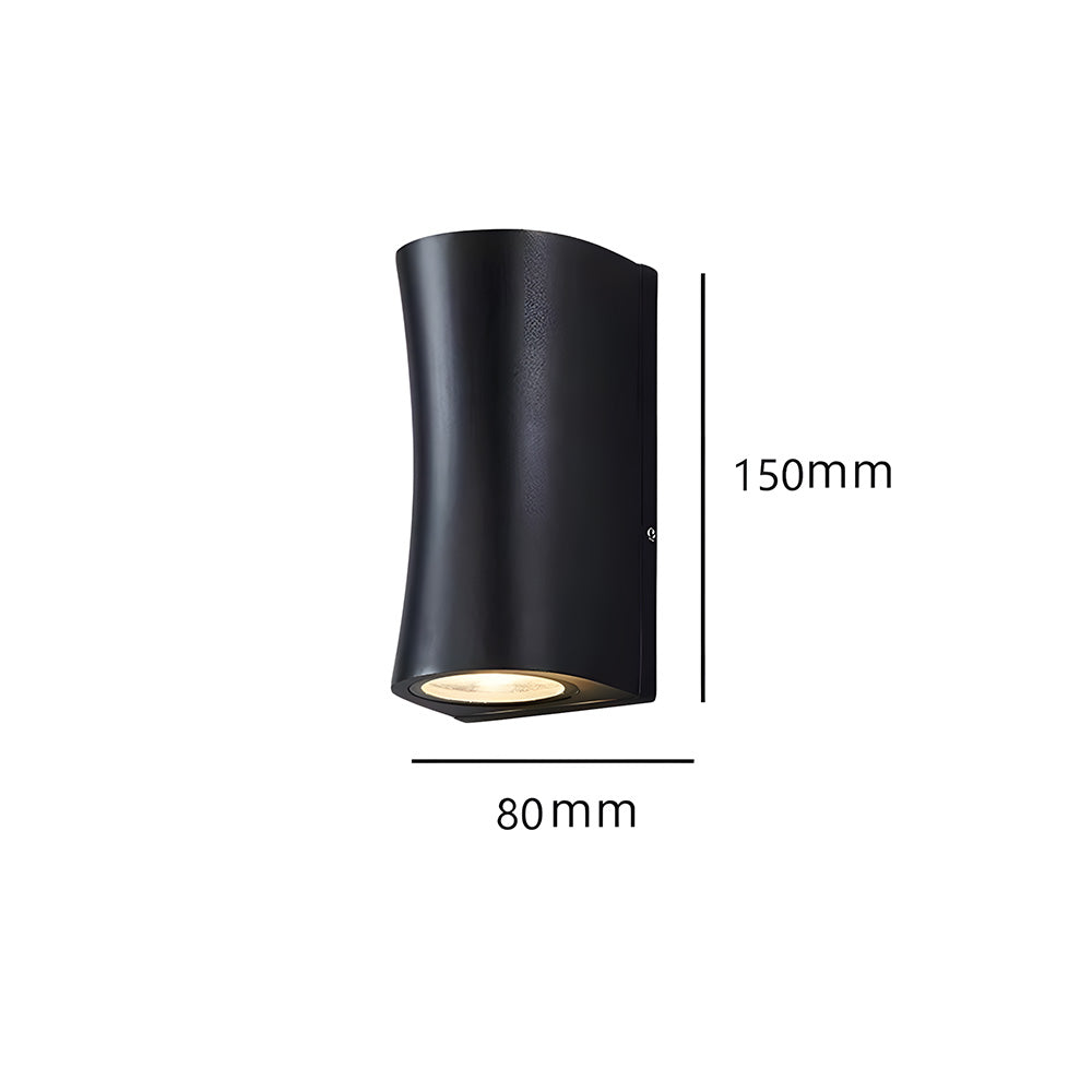 IP65 Curved & Square Up Down Exterior Sconce
