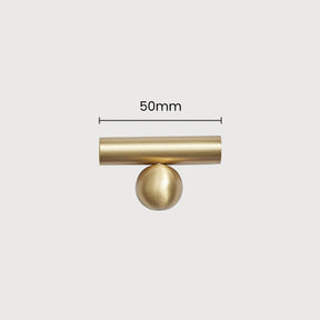 Modern Minimalist Pure Brass Gold Wardrobe Door Handle