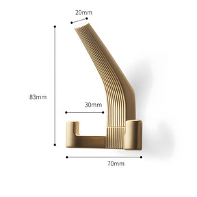 Modern Fluted Zinc Alloy Double Wall Hooks