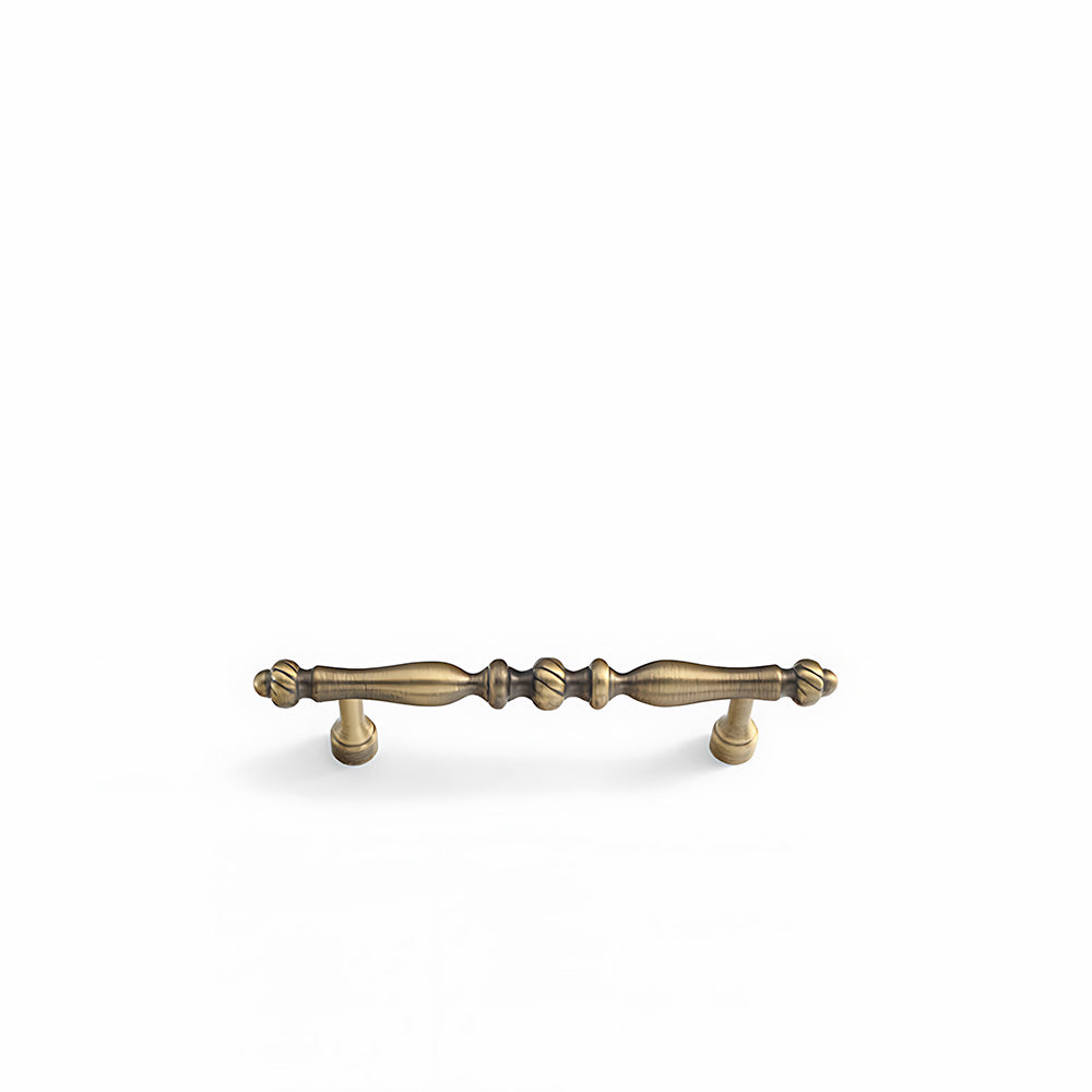 Vintage Solid Brass Spindle Cabinet Handles