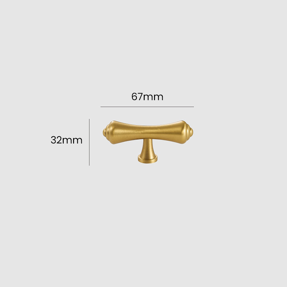 Modern Gold Matte Brushed Cabinet Spindle Handle