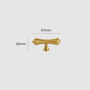 Modern Gold Matte Brushed Cabinet Spindle Handle