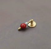 Solid Brass & Natural Stone Drop Pendant Cabinet Knobs