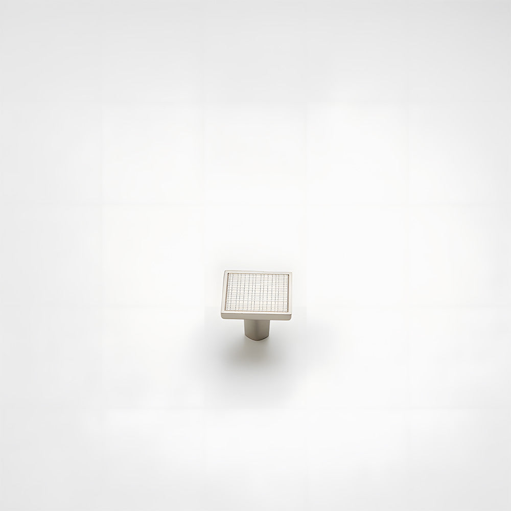 Modern Zinc Alloy Square Textured Grid Cabinet Pulls