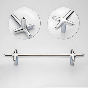 Modern Bright Silver Zinc Alloy Cabinet Pulls and Handles