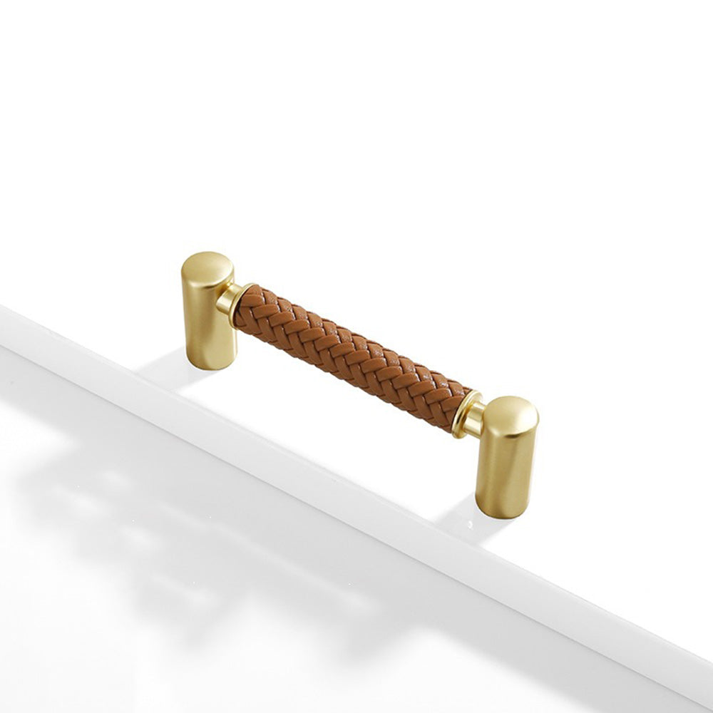 Woven Leather Cupboard Handles & Drawer Pulls