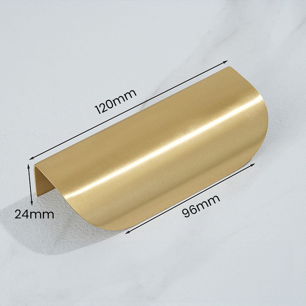 Modern Solid Gold Brass Finger Cabinet Pulls