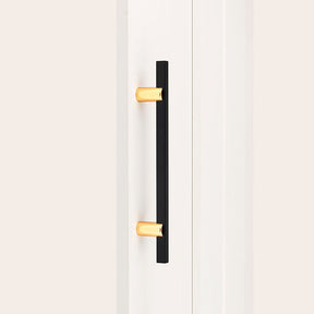 Modern Two-tone Black Gold Wardrobe Cabinet Door Handles