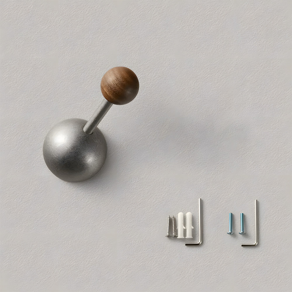 Walnut Cupboard Knobs & Wall Hooks