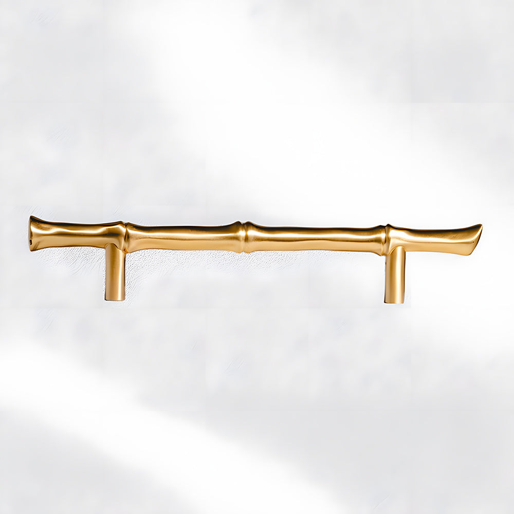 Bamboo Modern Brass Cabinet Handles