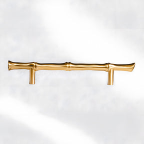 Bamboo Modern Brass Cabinet Handles