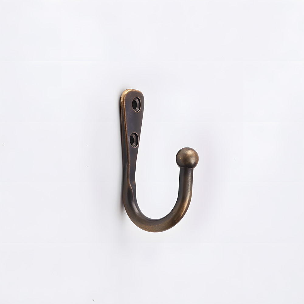 Traditional Ball-Top Solid Brass Wall Hook