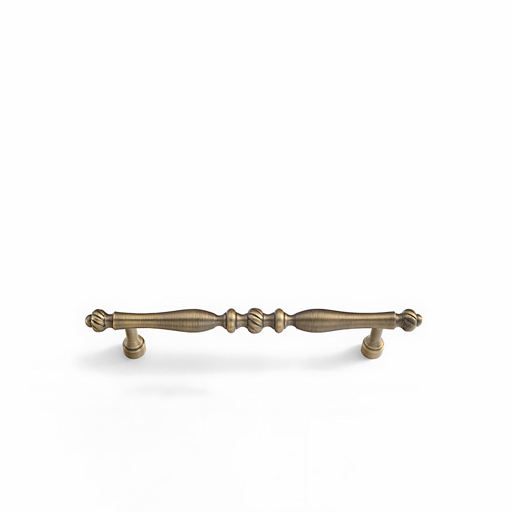 Vintage Solid Brass Spindle Cabinet Handles