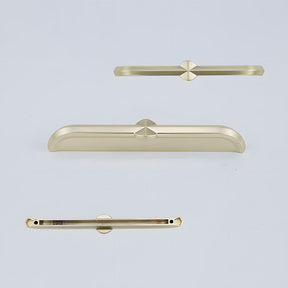 Modern Zinc Alloy Brushed Brass Cabinet Handles