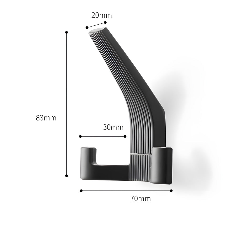 Modern Fluted Zinc Alloy Double Wall Hooks